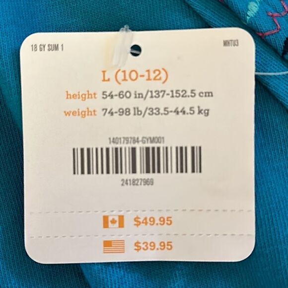 Gymboree Girls size 10 to 12 Large Maxi dress New blue colorblock vacation - Picture 6 of 6